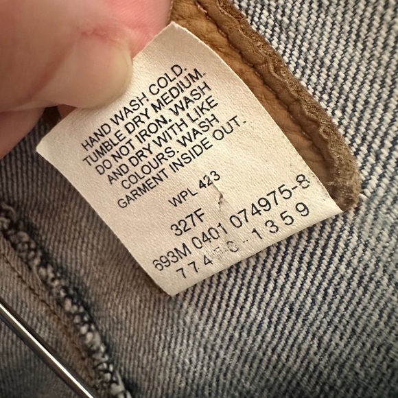 Vintage Levi’s Strauss Denim Jacket 327F Made in USA April 2001 Size Small - Picture 4 of 7